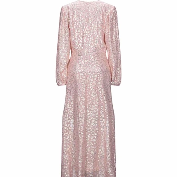 Stella McCartney Silk Metallic Print Dress Subtle Animal Print NWT 46 - Picture 2 of 4